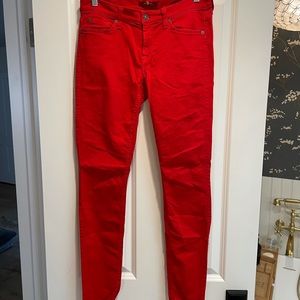 Red denim 7 for all mankind jeans